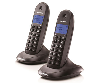 MOTOROLA C1002LB + BLACK FIXED WIRELESS PHONE DUO PACK HANDS